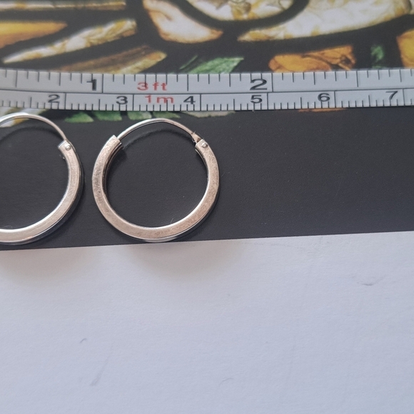 925 Sterling silver hoop earrings - Picture 6 of 8